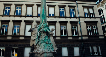 Obraz premium statue in the old city in Luxembourg