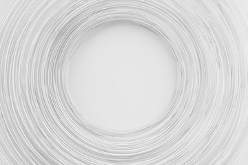 Abstract volume background with the image of a random rotating thin rings. 3D illustration