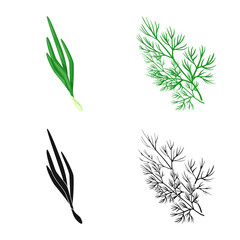 Vector design of taste and product logo. Collection of taste and cooking stock symbol for web.