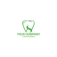 WS Dental Logo Design Vector