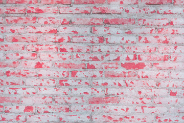 Pink Old Brick wall vintage texture background ,Abstract background material of industry building...