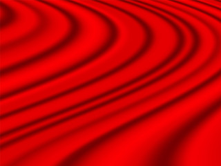 Vector illustration. Red closed curtains background for poster