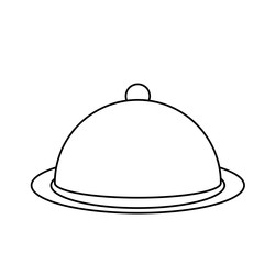 Isolated kitchen plate vector design