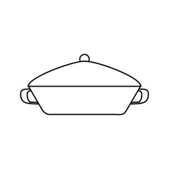 Isolated kitchen plate vector design