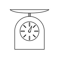 Isolated kitchen scale vector design