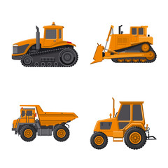 Isolated object of build and construction symbol. Set of build and machinery stock vector illustration.