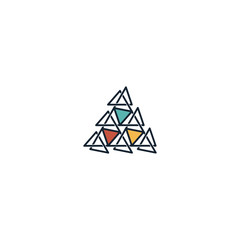 Triangle logo design vector unique, modern