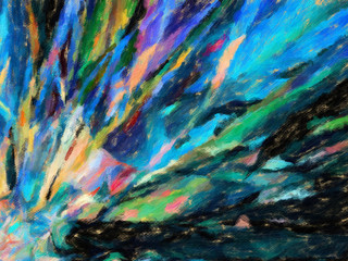 Design pattern artwork for decorate printable flyers, big banners, advertise production, web work, cards, invitations and creating beautiful wall art poster or canvas. Digital oil painting background.