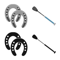 Vector design of equipment and riding icon. Collection of equipment and competition vector icon for stock.