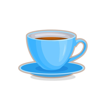 Vector illustration of teacup