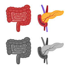 Vector illustration of biology and scientific logo. Set of biology and laboratory vector icon for stock.