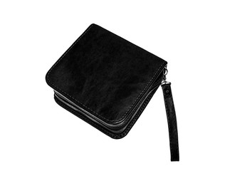 Leather purse isolated on white background