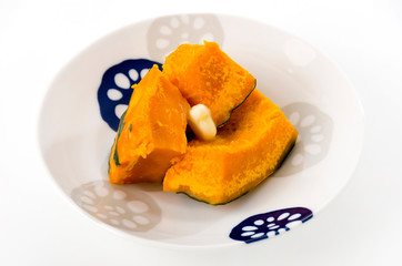 蒸かしカボチャのバター添え