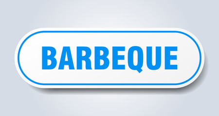 barbeque sign. barbeque rounded blue sticker. barbeque