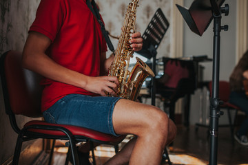 Fototapeta premium Saxophone player