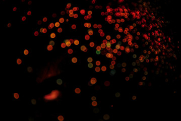 Fototapeta na wymiar Moving Colorful Light Dots
