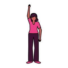 Isolated avatar woman vector design