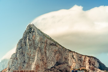 View of the Rock of Gibraltar from La Linea beach