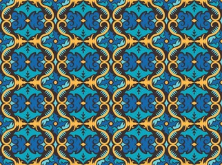seamless pattern of borneo batik style. traditional Indonesian fabric motif. vector design inspiration. Creative textile background for fashion or cloth. culture motif of dayak