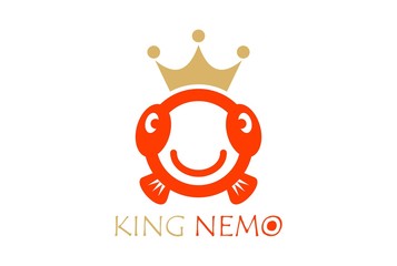 king fish abstract simple logo icon