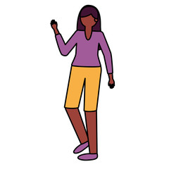 Isolated avatar woman vector design