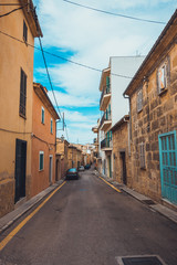 historical district at alcudia, majorca