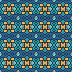 traditional seamless pattern of batik motif. Stylish fabric vector design. Creative textile background for fashion or cloth. Borneo style