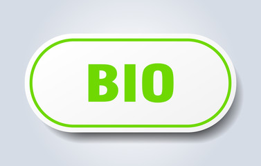 bio sign. bio rounded green sticker. bio