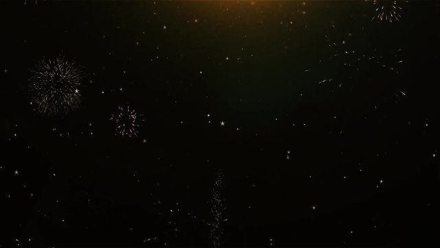 Good Luck Text on Firework Display Explosion Particles. Sale, Discount Price, Off Deals, Offer promotion offer percent discount ads 4K Loop Animation.