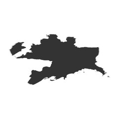 Azerbaijan map silhouette. Vector