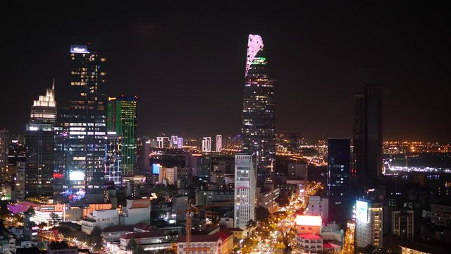 Ho Chi Minh night view Cityscape, Vietnam