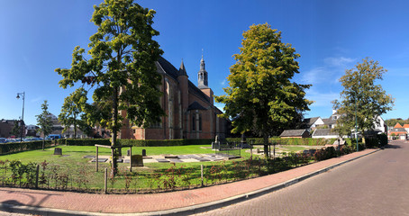 Fototapeta premium Panorama from The old Calixtus church in Groenlo