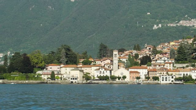 Torno cityscape on Lake Como