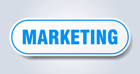 marketing sign. marketing rounded blue sticker. marketing