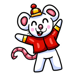 Happy Stylized Chinese Rat