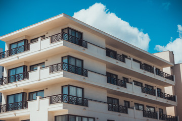 Obraz premium typical hotel facade at majorca, spain