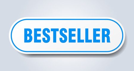 bestseller sign. bestseller rounded blue sticker. bestseller