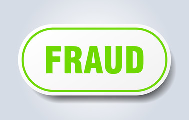 fraud sign. fraud rounded green sticker. fraud