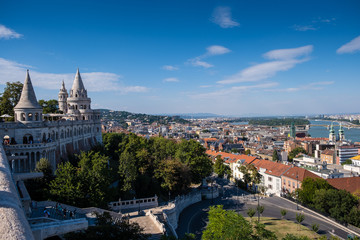 Fototapeta na wymiar View of Budapest from the Fisherman's Bastion