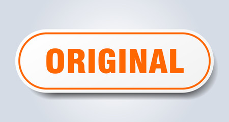 original sign. original rounded orange sticker. original
