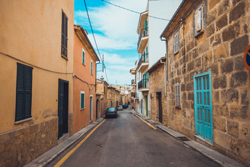 historical district at alcudia, majorca