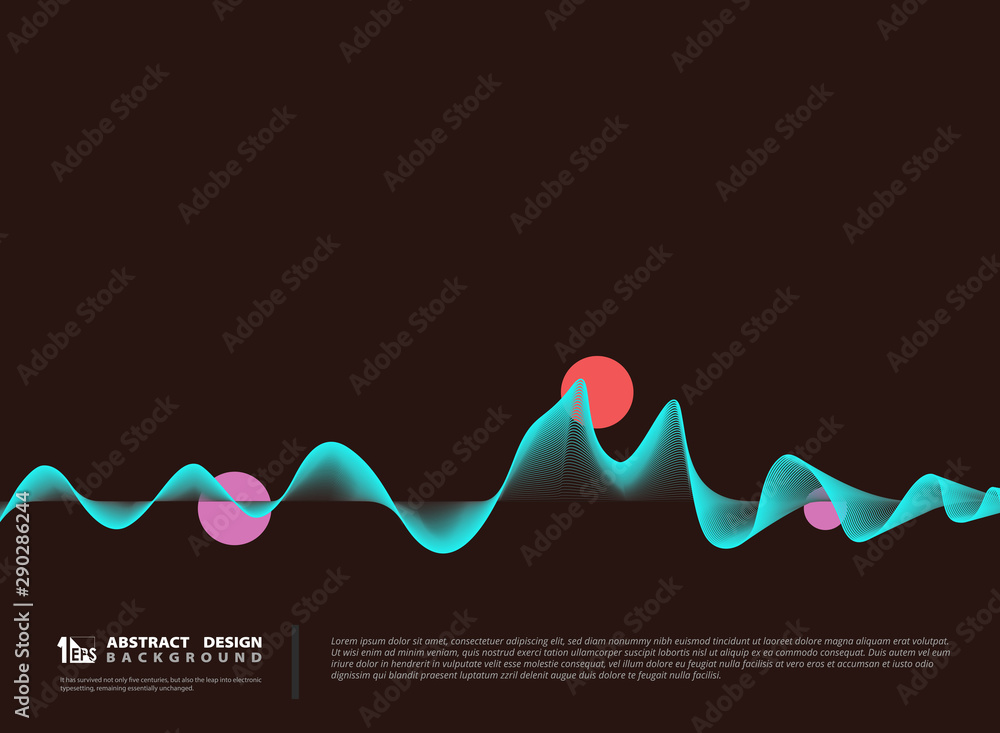 Poster abstract colorful line mesh wavy design background. illustration vector eps10