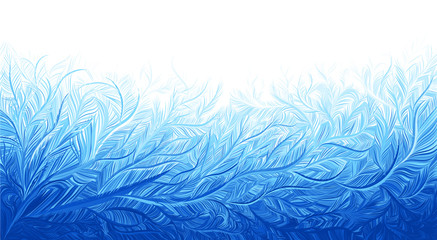 Winter blue ice frost christmas background. Vector illustration