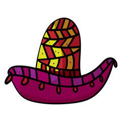 Cinco De Mayo celebration. Mexican Sombrero. National traditional latino costume hat Mexican. - Vector.