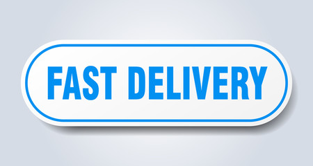fast delivery sign. fast delivery rounded blue sticker. fast delivery