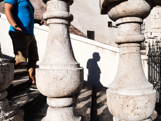 Staircase columns of ancient Roman church 3