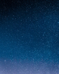Blue starry night sky 