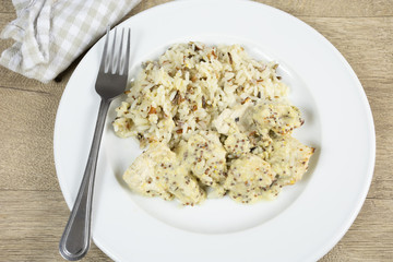 sauté de porc moutarde et riz