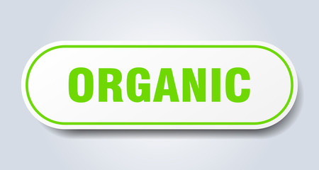 organic sign. organic rounded green sticker. organic