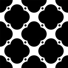 Black and white abstract seamless pattern